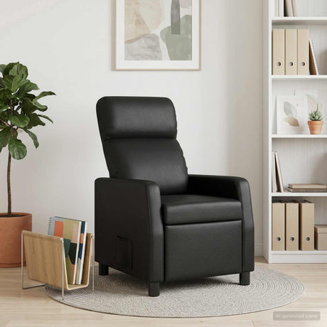 Vidaxl relaxfauteuil zwart kunstleer