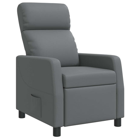 Vidaxl relaxfauteuil grijs kunstleer