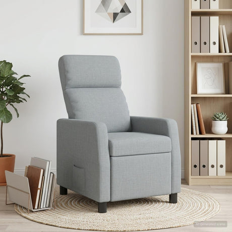 Vidaxl relaxfauteuil lichtgrijs stof