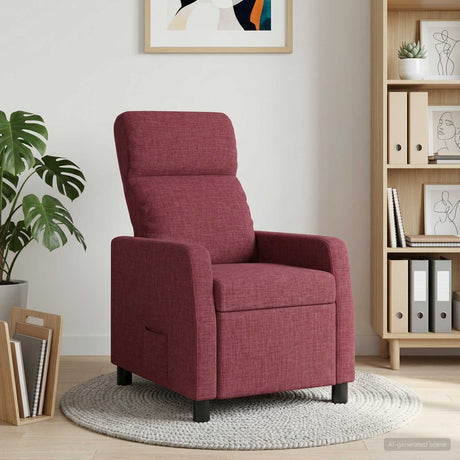 Vidaxl relaxfauteuil wijnrood stof
