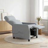 Vidaxl massage recliner lichtgrijs stof