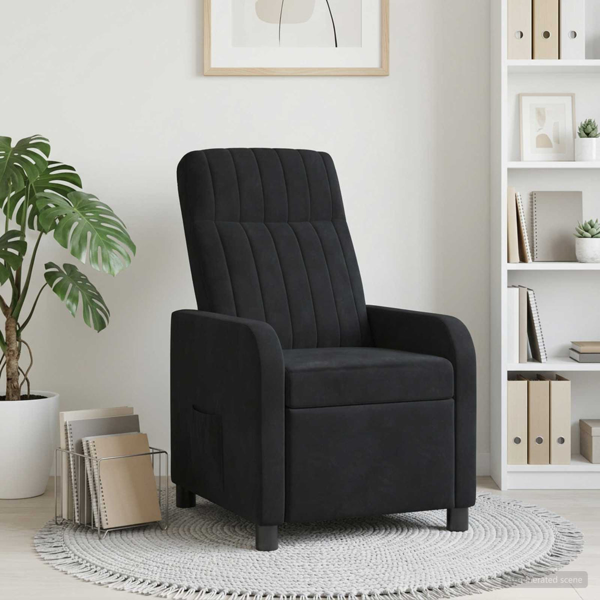 Vidaxl relaxfauteuil zwart fluweel