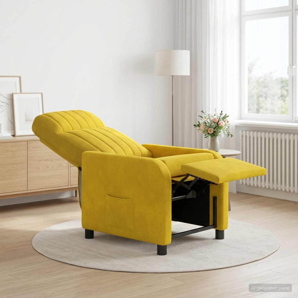 Vidaxl relaxfauteuil geel fluweel
