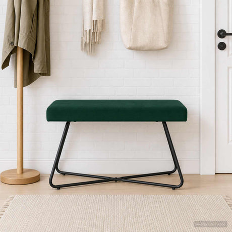 Vidaxl bank donkergroen 80 x 40 x 45 cm fluweel