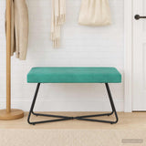 Vidaxl bank turquoise 80 x 40 x 45 cm fluweel