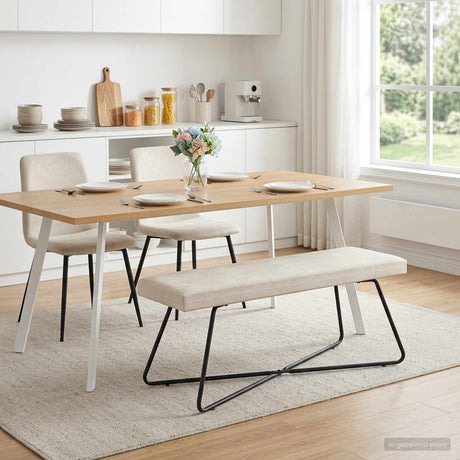 Vidaxl bank crèmekleurig 110 x 40 x 45 cm fluweel