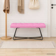 Vidaxl bank met knoopverstelling roze 110 x 40 x 46 cm stof
