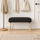 Vidaxl bank effen zwart 80 x 40 x 46 cm bouclé