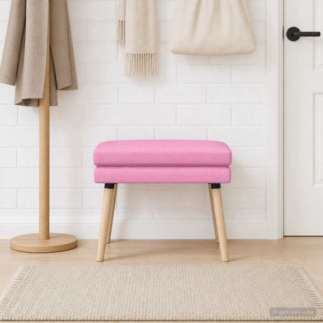 Vidaxl dubbel laagige bank roze 60 x 40 x 46 cm stof