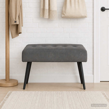 Vidaxl bank met knoopverstelling donkergrijs 60 x 40 x 45 cm fluweel