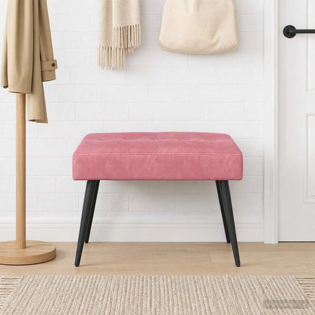 Vidaxl bank met knoopverstelling roze 60 x 40 x 45 cm fluweel