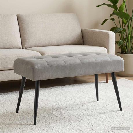 Vidaxl bank met knoopverstelling lichtgrijs 80 x 40 x 46 cm fluweel