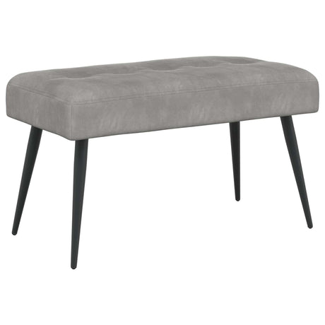 Vidaxl bank met knoopverstelling lichtgrijs 80 x 40 x 46 cm fluweel