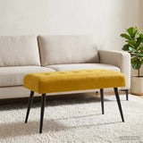 Vidaxl bank met knoopverstelling geel 80 x 40 x 46 cm fluweel