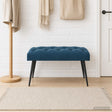 Vidaxl bank met knoopverstelling blauw 80 x 40 x 46 cm fluweel