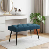 Vidaxl bank met knoopverstelling blauw 80 x 40 x 46 cm fluweel