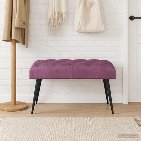 Vidaxl bank met knoopverstelling paars 80 x 40 x 46 cm fluweel