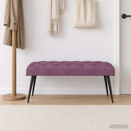 Vidaxl bank met knoopverstelling paars 110 x 40 x 46 cm fluweel
