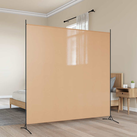 Vidaxl enkele paneel kamerverdeler beige 175 x 180 cm stof