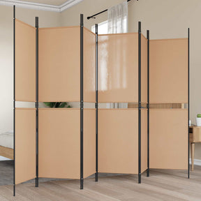 Vidaxl 6-panelen kamerscherm beige 300 x 180 cm stof