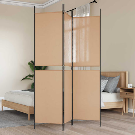 Vidaxl 3-panel room divider beige 150 x 200 cm stof