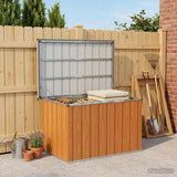 Vidaxl buitenopslagdoos hout 109 x 67 x 65 cm gegalvaniseerd staal