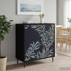 Vidaxl dressoir dokkum zwart eiken 69 x 33 x 76 cm bewerkt hout