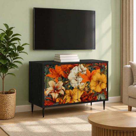 Vidaxl tv-meubel gennep 69 x 33 x 50,5 cm zwart eiken bewerkt hout