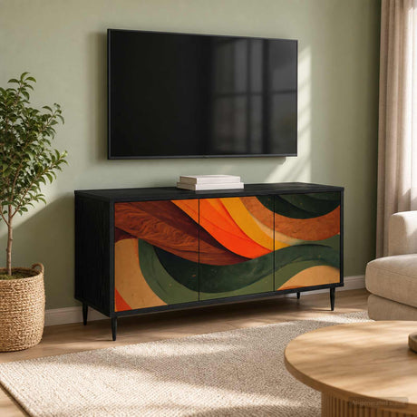 Vidaxl tv-meubel bonn 102 x 33 x 51 cm zwart eiken bewerkt hout