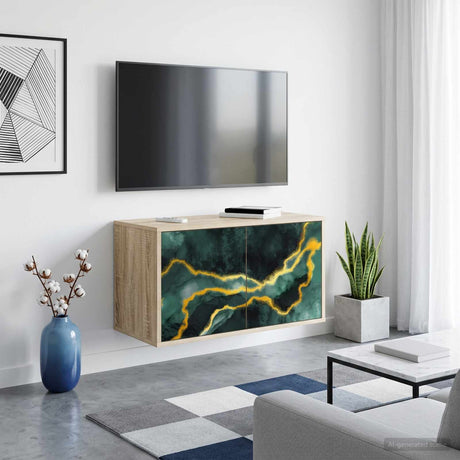 Vidaxl wandgemonteerd tv-meubel wijhe 69 x 33 x 40 cm sonoma eiken