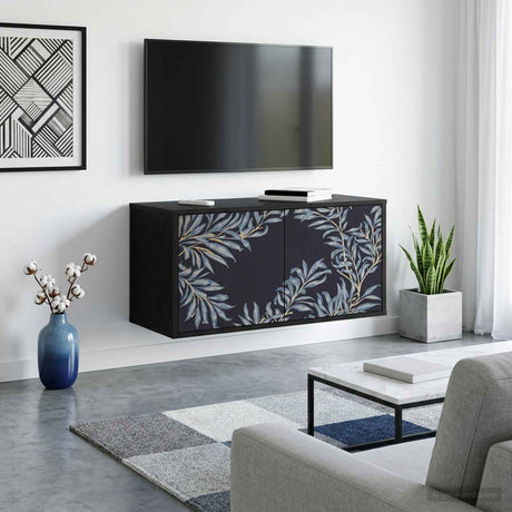 Vidaxl wandgemonteerd tv-meubel dokkum 69 x 33 x 40 cm zwart eiken