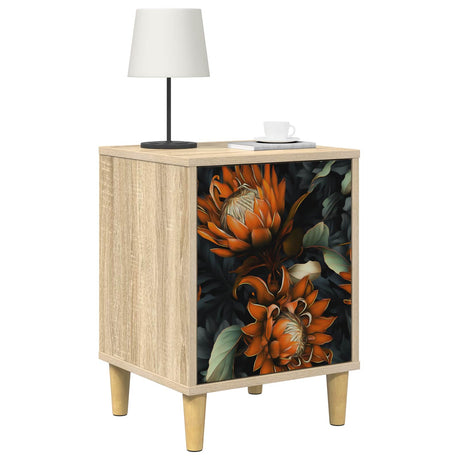 Vidaxl nachtkastje lochem sonoma eiken 36 x 33 x 50 cm bewerkt hout