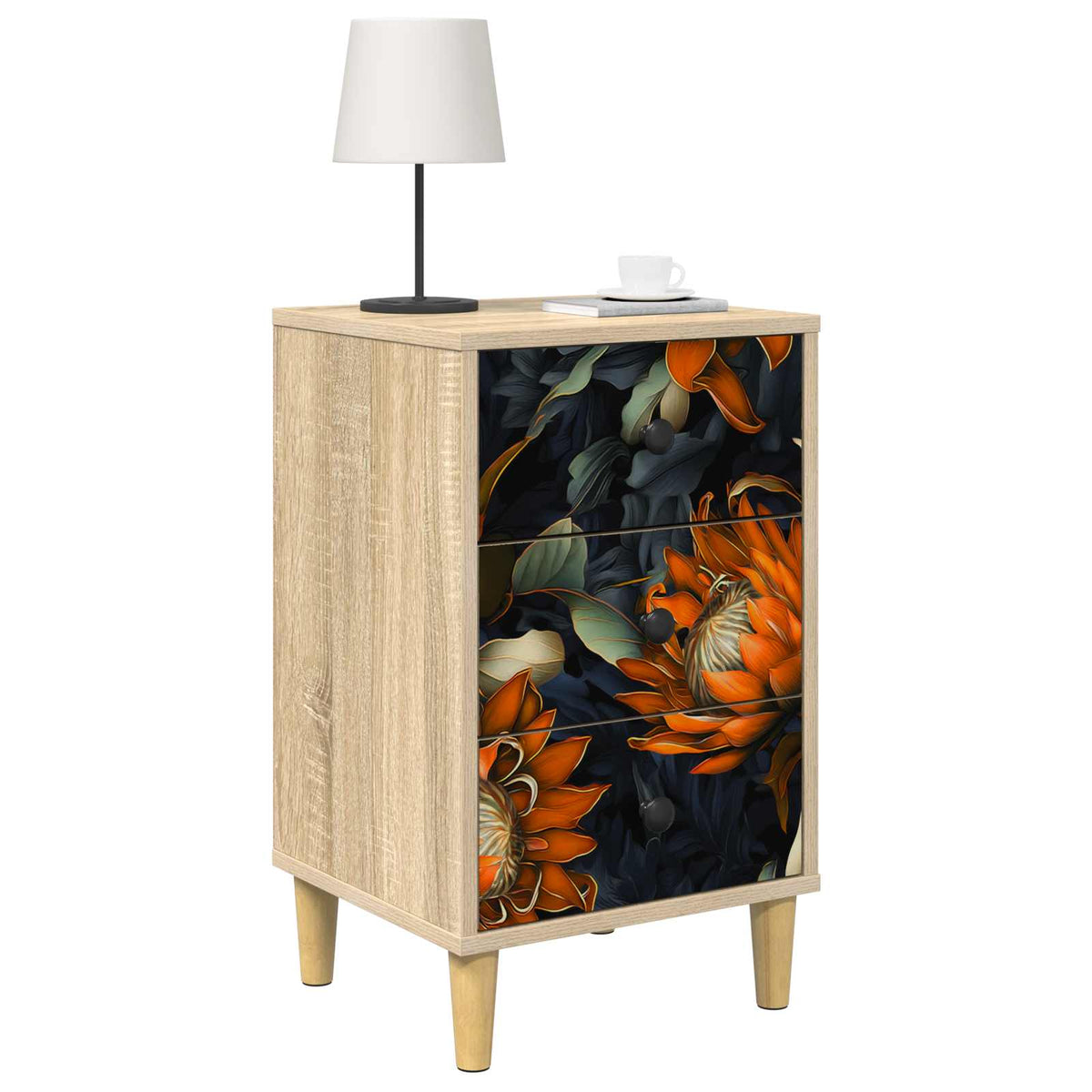 Vidaxl nachtkastje lochem 2 st sonoma eiken 36 x 33 x 60 cm