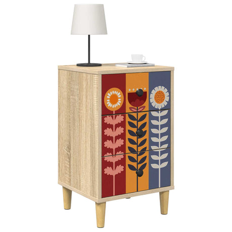 Vidaxl nachtkastje essen 2 st sonoma eiken 36 x 33 x 60 cm