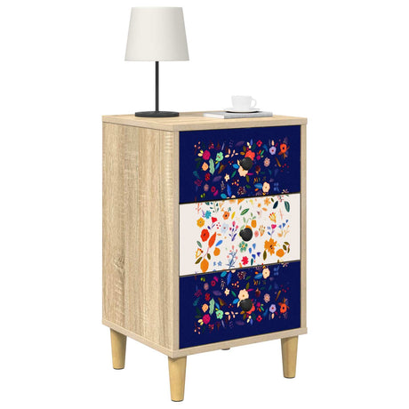 Vidaxl nachtkastje mainz sonoma eiken 36 x 33 x 60 cm bewerkt hout