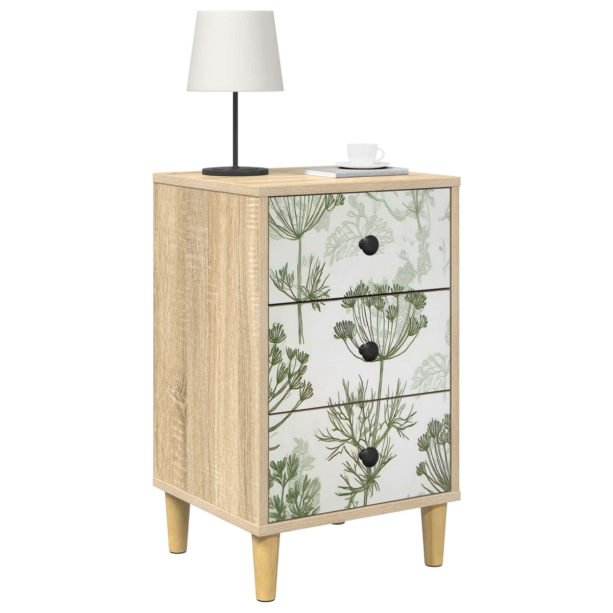 Vidaxl nachtkastje gotha sonoma eiken 36 x 33 x 60 cm bewerkt hout