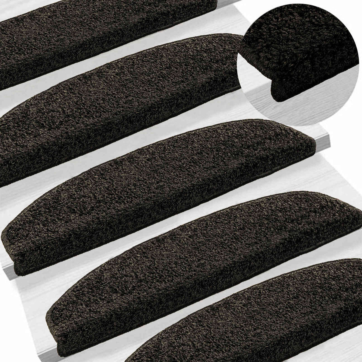 Vidaxl zelfklevende trapmatten 15 st 80 x 24,5 x 3,5 cm