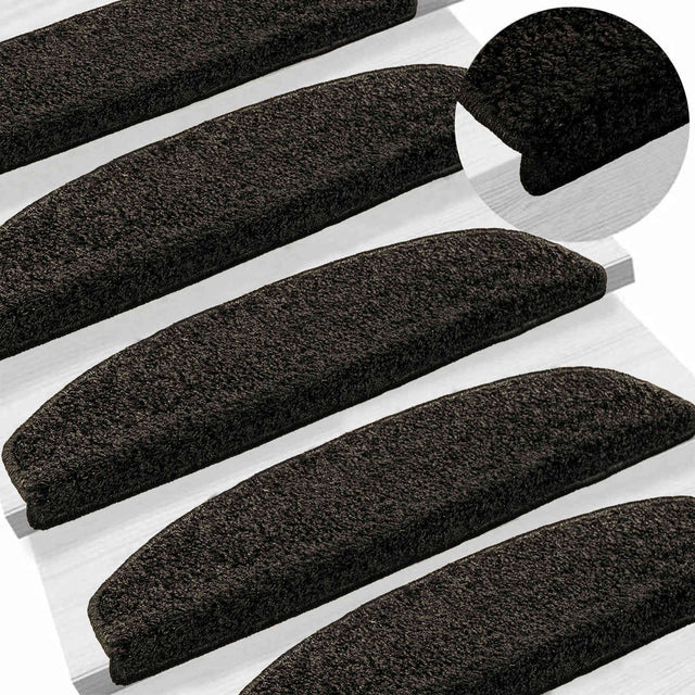 Vidaxl zelfklevende trapmatten 15 st 80 x 24,5 x 3,5 cm