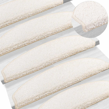 Vidaxl zelfklevende trapmatten 15 st 80 x 24,5 x 3,5 cm wit