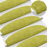 Vidaxl zelfklevende trapmatten 15 st 80 x 24,5 x 3,5 cm groen