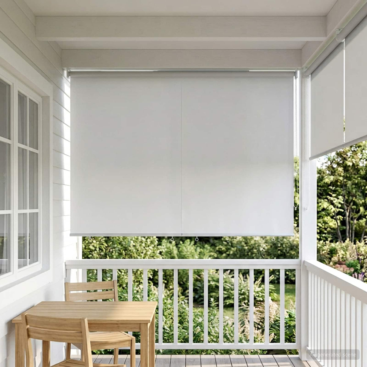Vidaxl buitenrolgordijn uv-bescherming wit 100 x 230 cm (b x h)