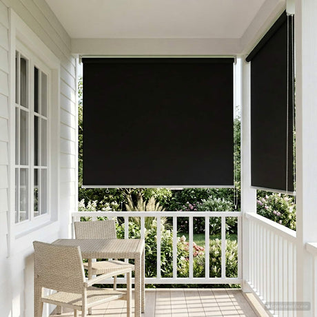 Vidaxl buitenrolgordijn uv-bescherming zwart 100 x 230 cm (b x h)