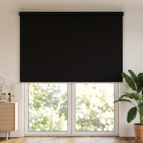 Vidaxl buitenrolgordijn uv-bescherming zwart 100 x 230 cm (b x h)
