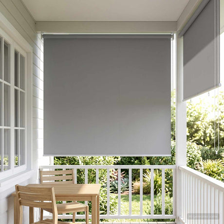 Vidaxl buitenrolgordijn uv-bescherming lichtgrijs 100 x 230 cm (b x h)