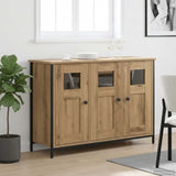Vidaxl dressoir artisanaal eiken 100 x 35 x 70 cm bewerkt hout