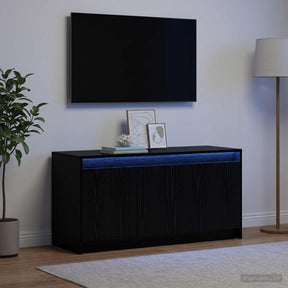 Vidaxl tv-kast 100 x 34 x 50 cm zwart eiken bewerkt hout