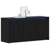 Vidaxl tv-kast 100 x 34 x 50 cm zwart eiken bewerkt hout