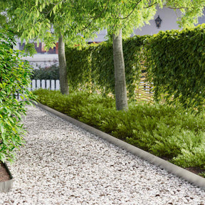 Vidaxl gazonrand 20 st 103 x 15 cm staal zilver