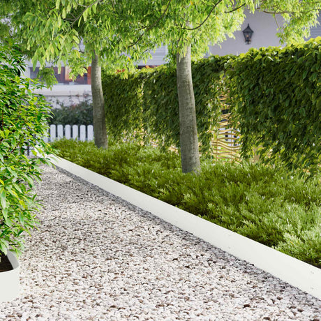 Vidaxl gazonrand 10 st 103 x 20 cm staal wit