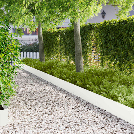 Vidaxl gazonrand 20 st 103 x 25 cm staal wit